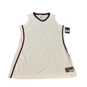 Nike‎ Team Basketball Training Jersey Blank White Black Womens XL